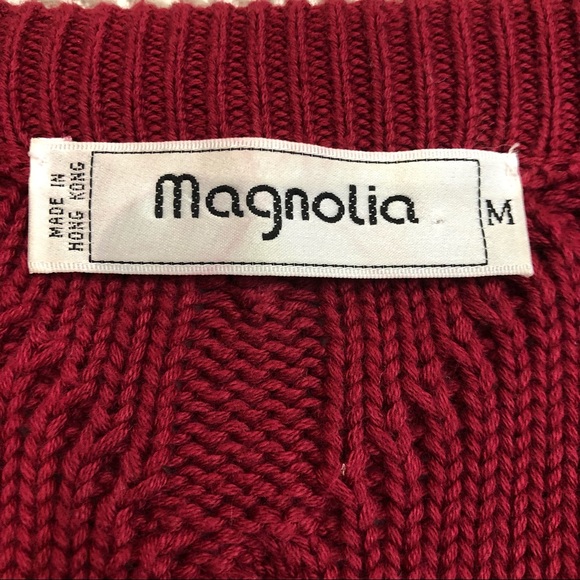 Mangnolia burgundy cardigan ladies size M ! - Picture 4 of 9